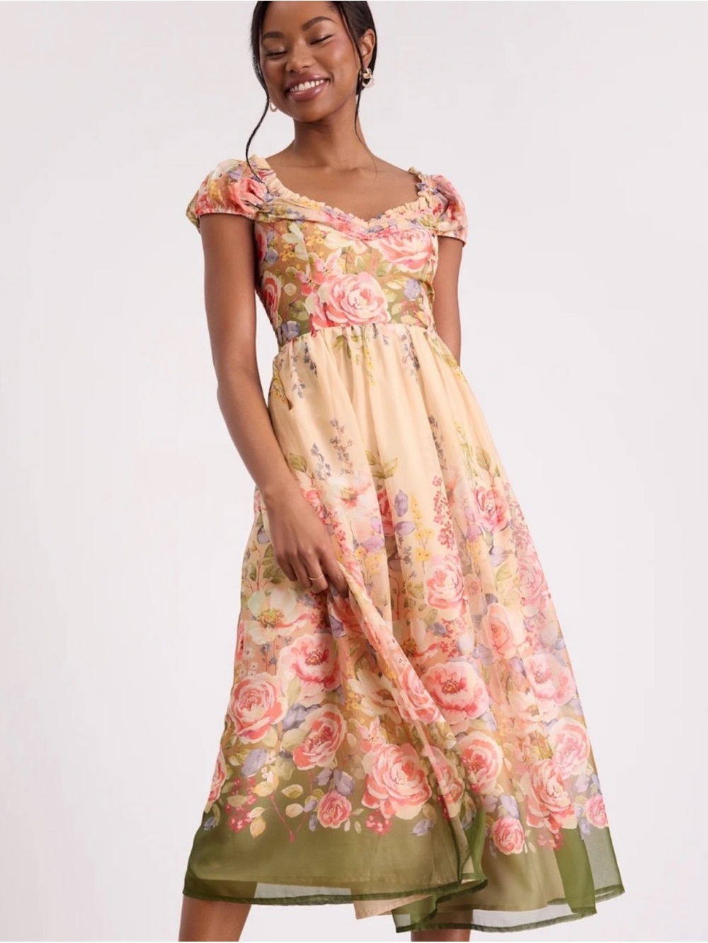 LuLus Floral Dress(size Large)